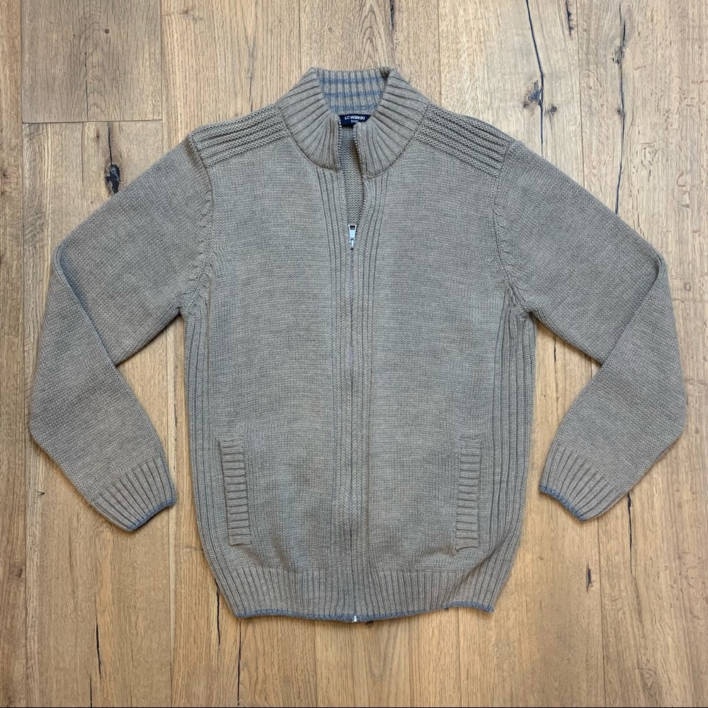 VINTAGE Grandpa Style Zip-up Cardigan